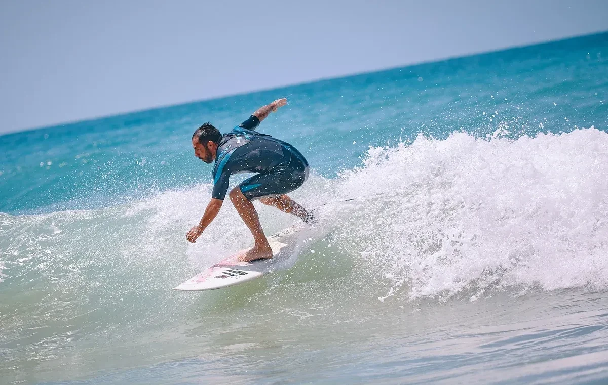 A male surfer