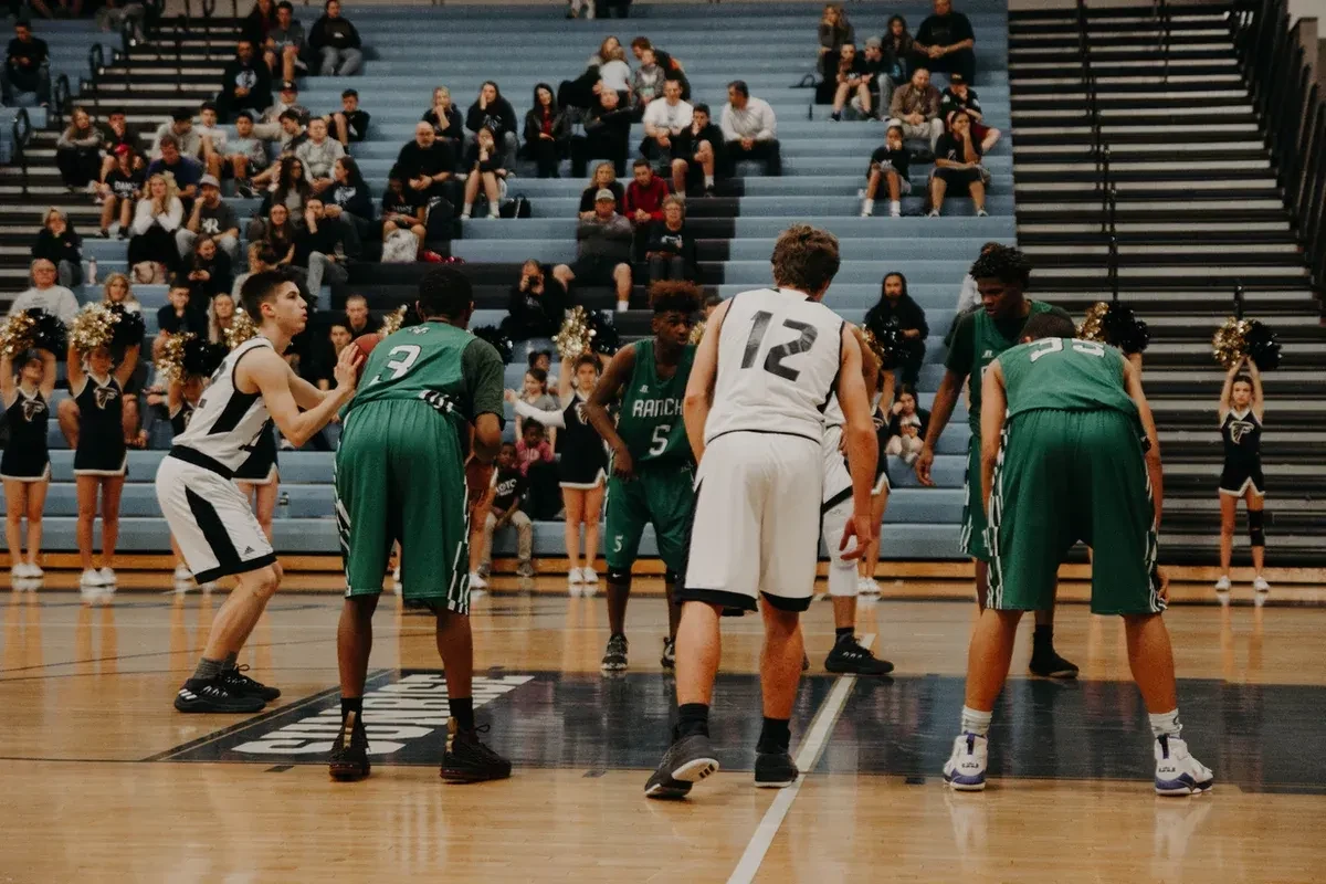 A high school basketball game